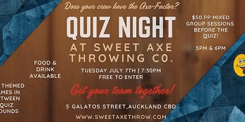 Quiz Night at Sweet Axe Throwing Co