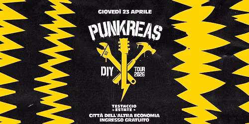 23 APRILE \u2013 PUNKREAS TOUR 2026 @ Citt\u00e0 dell'Altra Economia