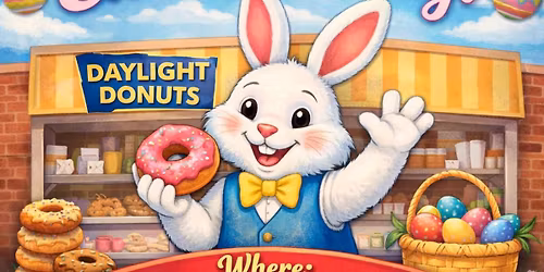 The Easter bunny is visiting the donut shop! \ud83c\udf69\ud83d\udc30