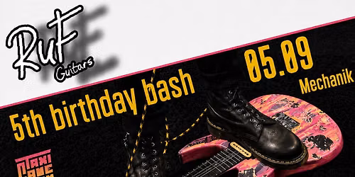 5 Urodziny RUF Guitars \/ Taxi Caveman \/ Godslut \/ klub Mechanik