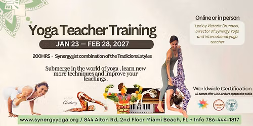 Hatha Vinyasa Yoga Teacher Training \/  JAN 23 \u2014 FEB 28, 2027