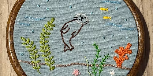 Swimming Otter Hand Embroidery Class -Anchorage