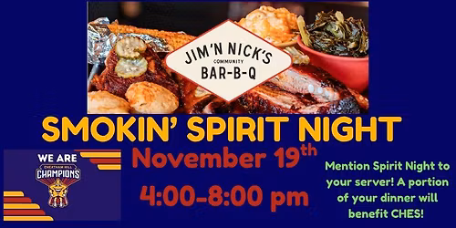 Spirit Night - Jim 'N Nick's @ West Cobb Avenues