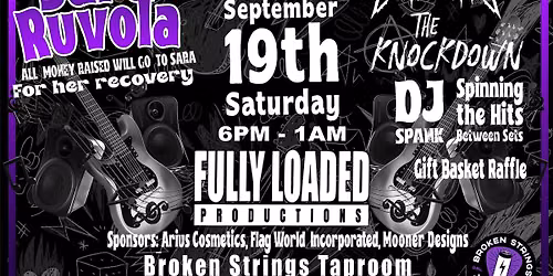 Ruvola-Lution: Benefit for Sara Ruvola @ Broken Strings Taproom
