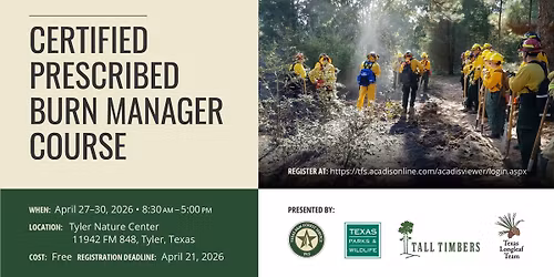 Certified Prescribed Burn Manager Course