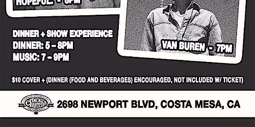 HOPEFUL. with Van Buren \u2014 Live at Dick Church\u2019s Diner