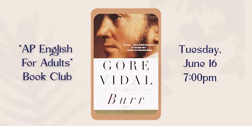 "AP English for Adults" June Book Club