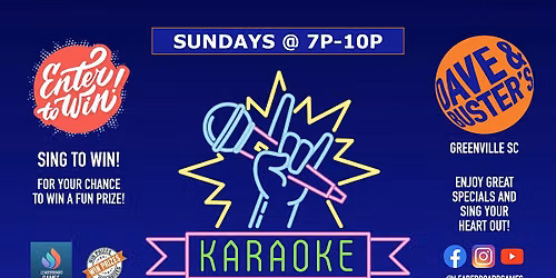Karaoke Night SUNDAY 7p-10p | Dave & Buster's - Greenville SC
