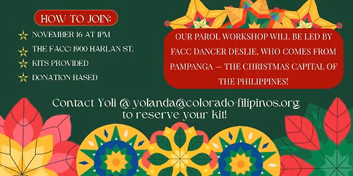Parol-Making Workshop with the FACC
