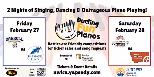 Dueling Pianos Fundraiser Friday & Saturday Battles
