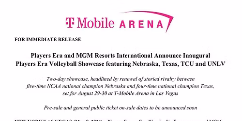 Players Era Volleyball Showcase at T-Mobile Arena
