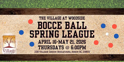 Bocce Ball Spring League at The Village at Woodside