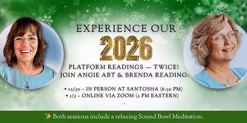 Platform Readings for the New Year with Brenda Reading & Angie Abt on ZOOM