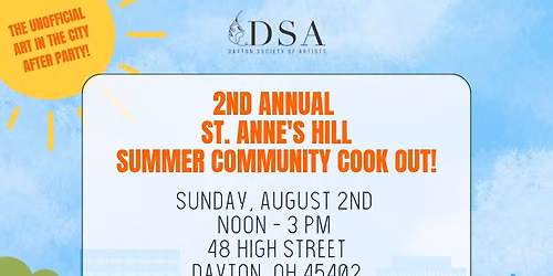 2nd Annual St. Anne's Hill Summer Community Cook Out