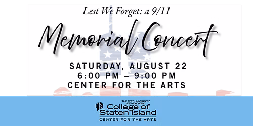 Lest We Forget: a 9\/11 Memorial Concert