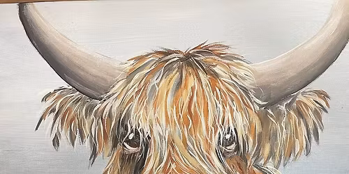 Highland Cow Acrylic Paint Night
