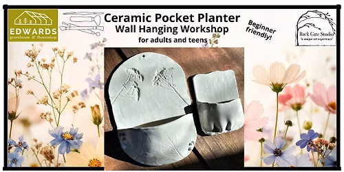 Ceramic Pocket Planter Wall Hanging Workshop @ Edward's Greenhouse