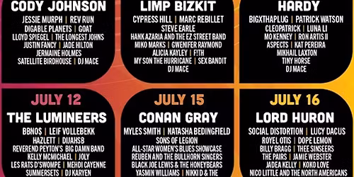 2026 Ottawa Bluesfest - Multiday Pass at LeBreton Flats Park
