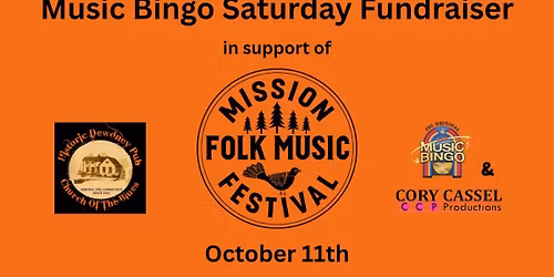 Music Bingo Saturday Fundraiser with Cory Cassel in support of the Mission Folk Music Festival