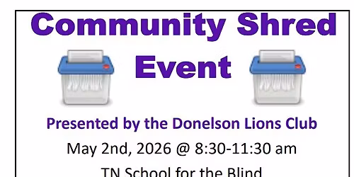 Community Shred Event at Tennessee School for the Blind
