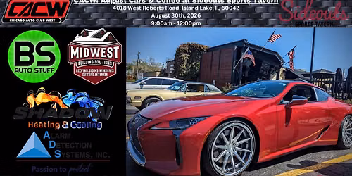 CACW: August Cars & Coffee at Sideouts Sports Tavern