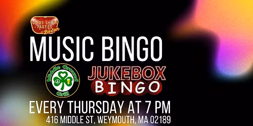 Jukebox Bingo at Middle Ground Grill in Weymouth!