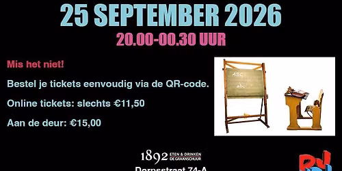 The Rewind Club presenteert Back to School Reunion, Fall edition