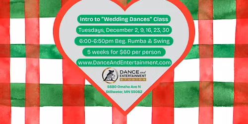 December "Intro to Wedding Dance" class
