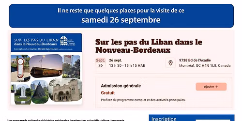 Sur les pas du Liban dans le Nouveau-Bordeaux