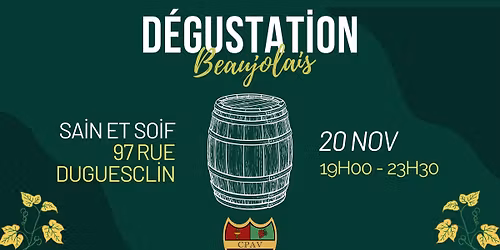 D\u00e9gustation Beaujolais nouveau