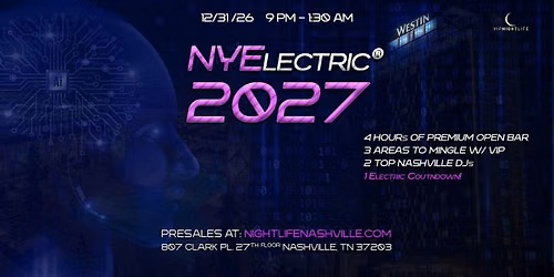 Nashville New Year's Eve Party | NYElectric 2027 at L27 Rooftop