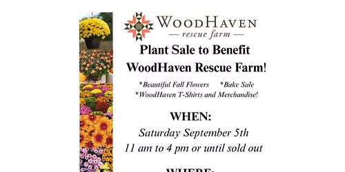 Plant Sale to Benefit WoodHaven Rescue Farm