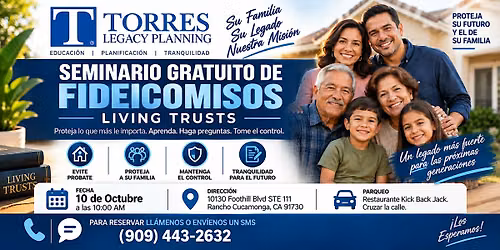 Seminario Gratuito de Fideicomisos \/ Living Trusts