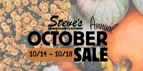 Steve's Annual October Sale