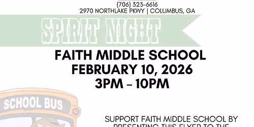 Faith Middle School Texas Roadhouse Spirit Night