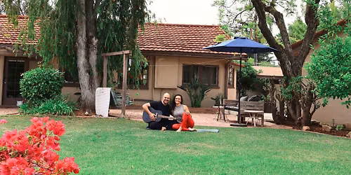 Outdoor Sunset Yoga + Live Music Journey on a Private Retreat Space