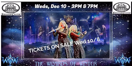 The Wizards of WInter return to The Savannah Center Weds Dec 10 for 2 shows