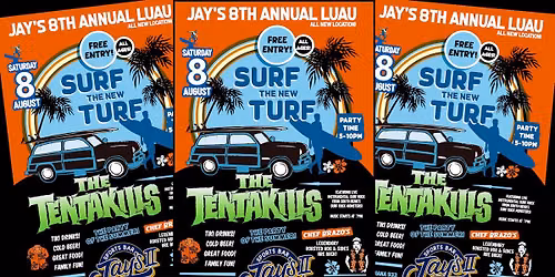 "Surf the New Turf" - The Tentakills @ The All-New Jay's Lounge II (All Ages)