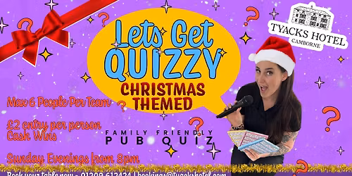 LETS GET QUIZZY | CHRISTMAS PUB QUIZ