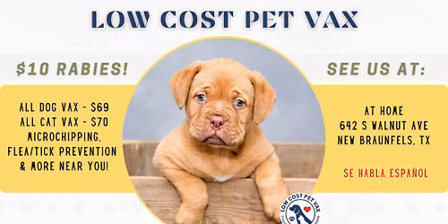 New Braunfels Low Cost Pet Vax Clinic (S Walnut Ave)
