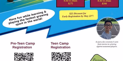 Pickleball Teen Summer Camp