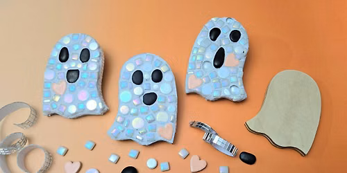 DIY Mosaic Disco Ghost - Family Friendly Craft Night