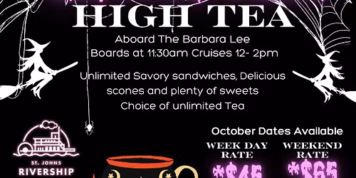 Witch's Brew High Tea Aboard the Barbara Lee