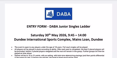 DABA Junior singles ladder