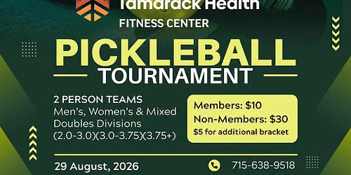 Tamarack Health Fitness Center - Pickleball Tournament 