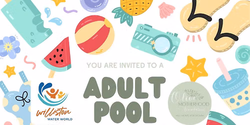 Adult pool party at Williston Water World