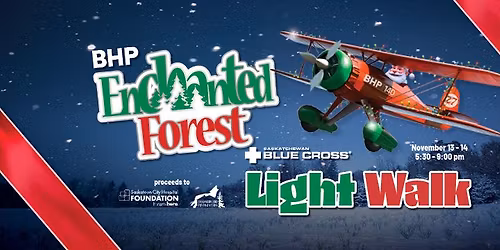 BHP Enchanted Forest Saskatchewan Blue Cross Light Walk