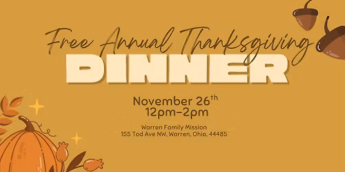 Free Annual Thanksgiving Dinner 