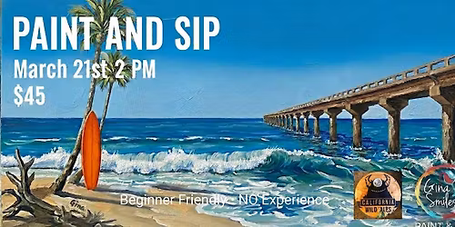 Brush & Brews with GinaSmiles Paint & Sip at California Wiled Ales