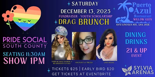 2025 Drag Brunch Youth Scholarship Fundraiser @ Puerto Azul Restaurant